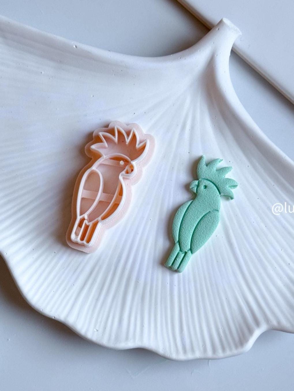 Tropical Parrot Polymer Clay Cutter Imprint for Jungle or Beach Vibes
