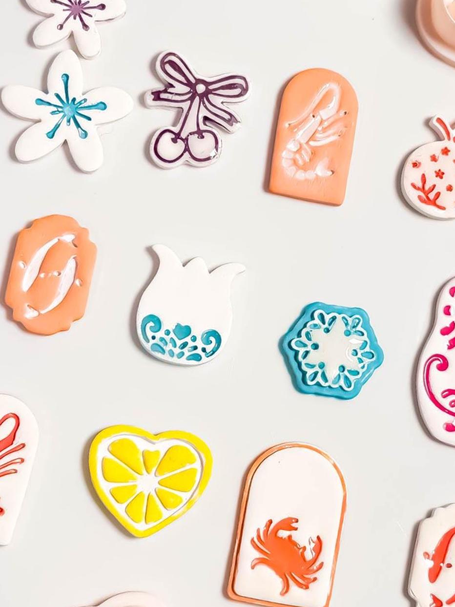 Cherry Bow Clay Cutter: Whimsical Earring Design