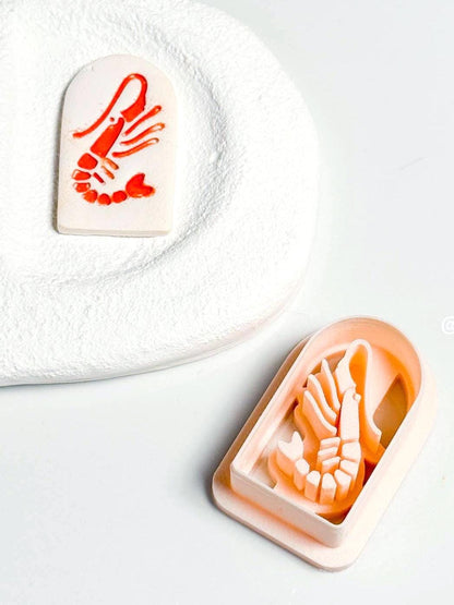 Shrimp/Lobster Clay Cutter: Sea Creature Polymer Clay Tool