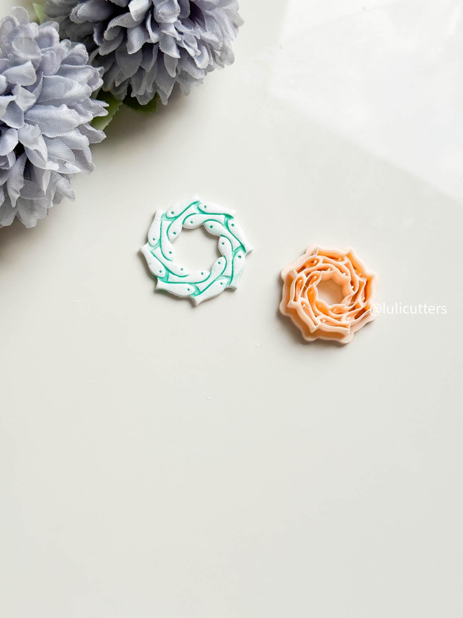 Fish Wreath Polymer Clay Cutter: Ocean Earrings & Pendants