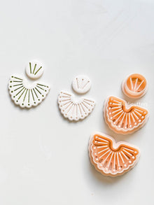 Boho Mediterranean Scalloped Clay Cutter Set Tribal-Inspired Arch Design - 2 size options