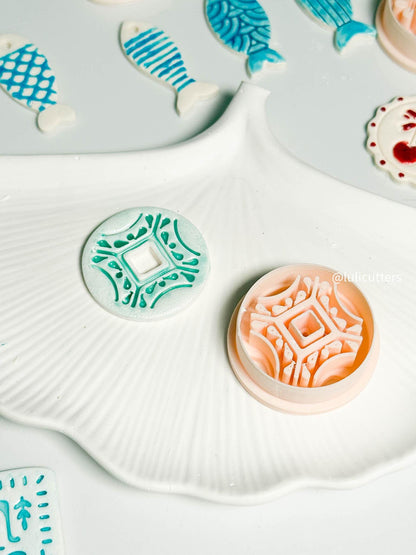 Mediterranean Tile Clay Cutter: Polymer Clay Earring & Pendant Imprint