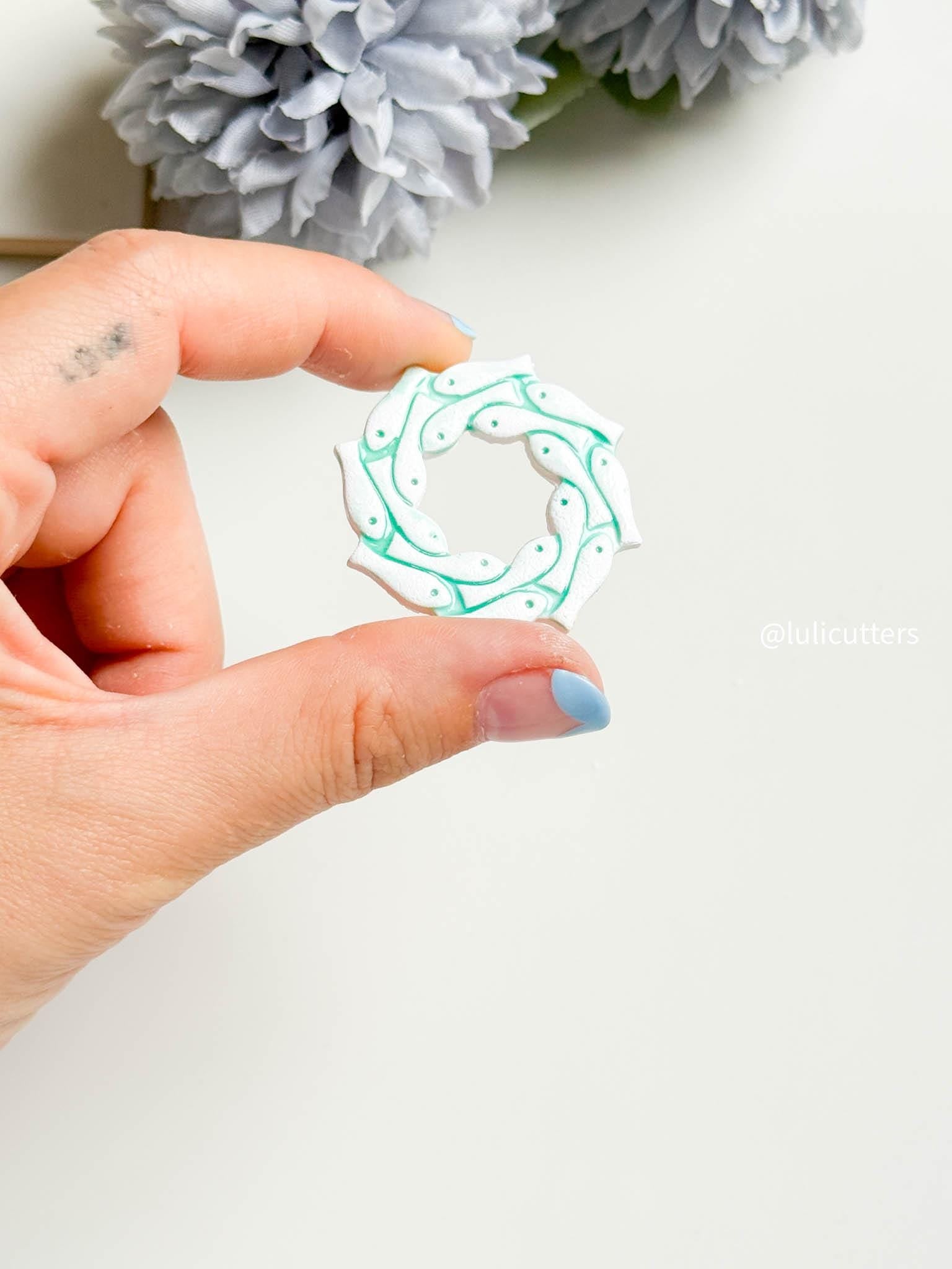 Fish Wreath Polymer Clay Cutter: Ocean Earrings & Pendants