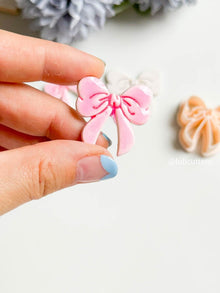 Puffy Coquette Bow Clay Cutter: Debossed Details (25-40 mm)