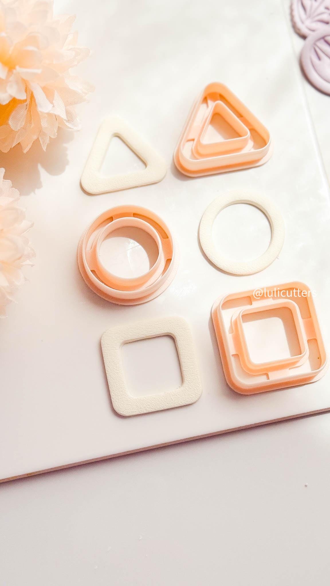Geometric Outline Earring Cutter Circle, Triangle, or Square Hollow Frame