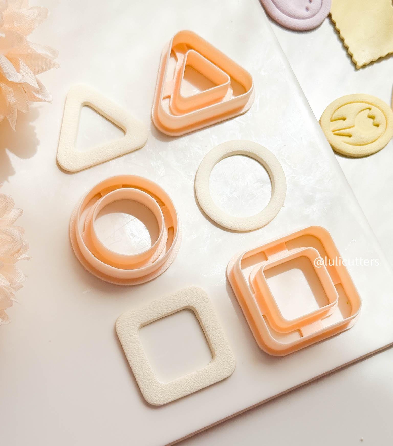 Geometric Outline Earring Cutter Circle, Triangle, or Square Hollow Frame