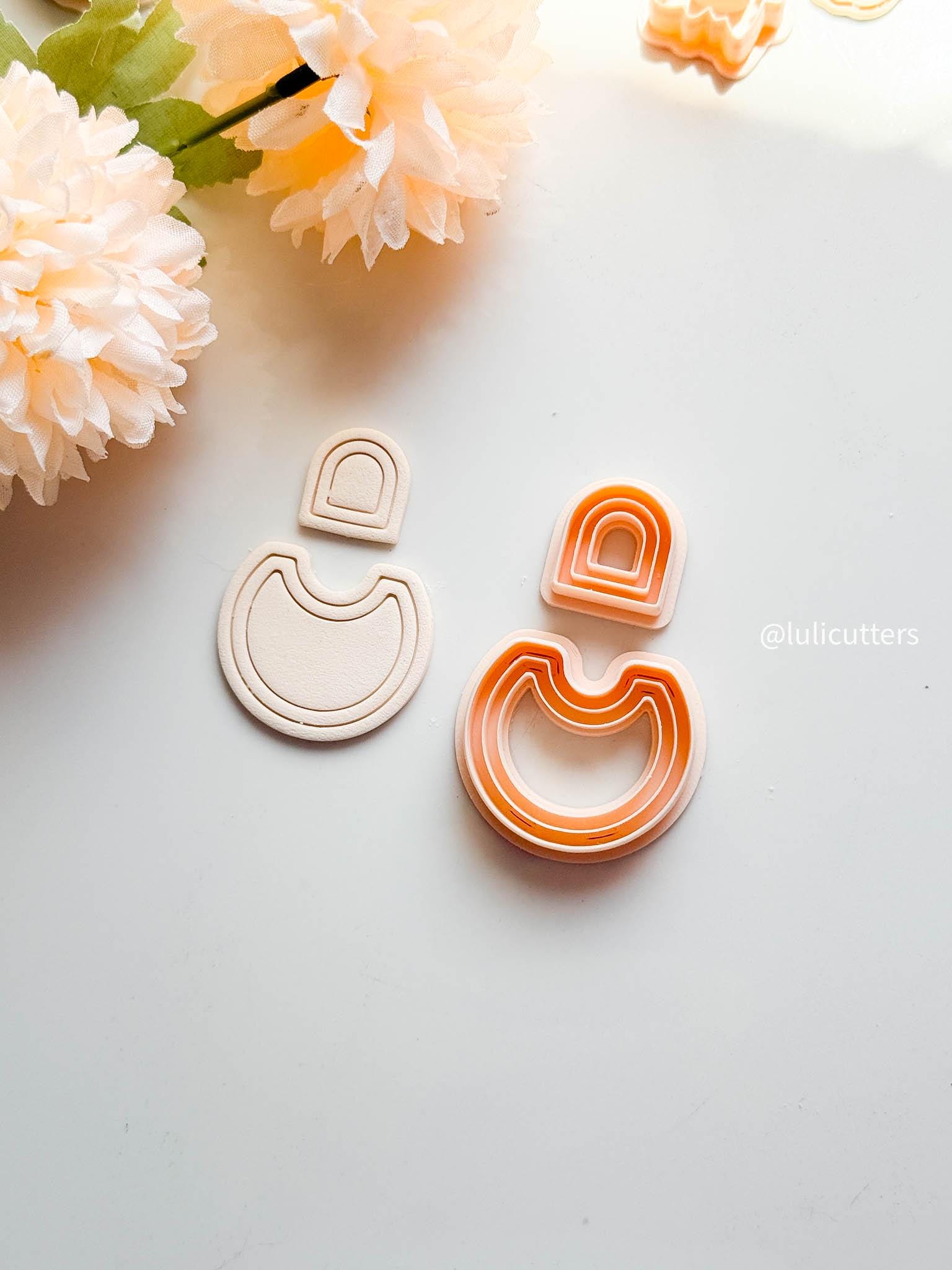 Striped Arch Clay Earring Cutter: Polymer Clay Jewelry Tool