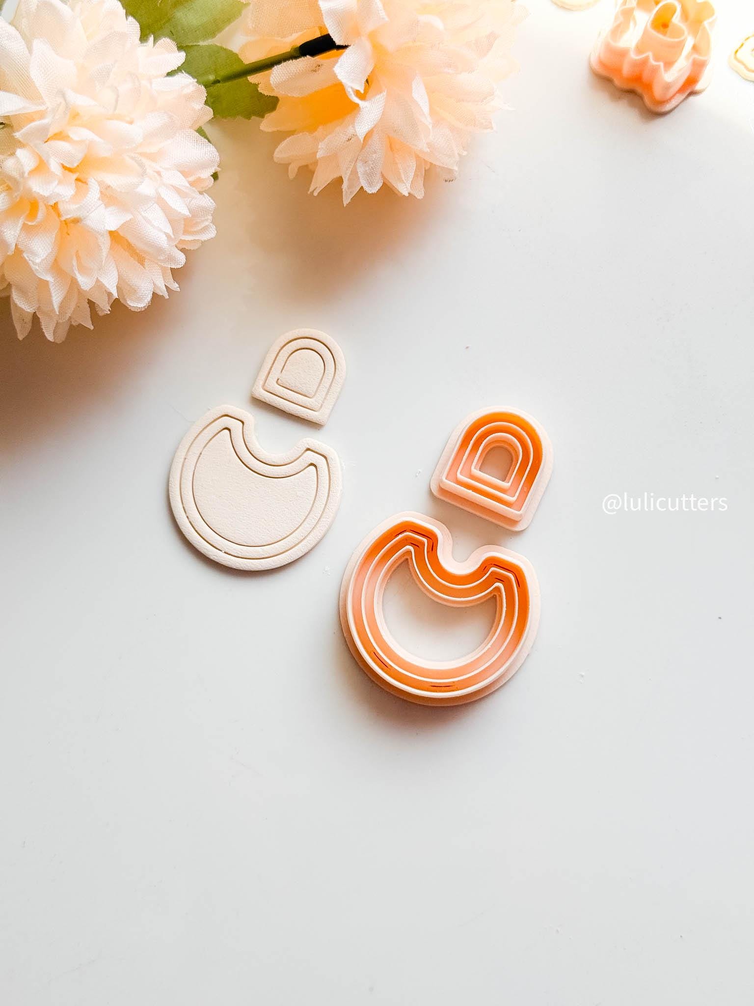 Striped Arch Clay Earring Cutter: Polymer Clay Jewelry Tool
