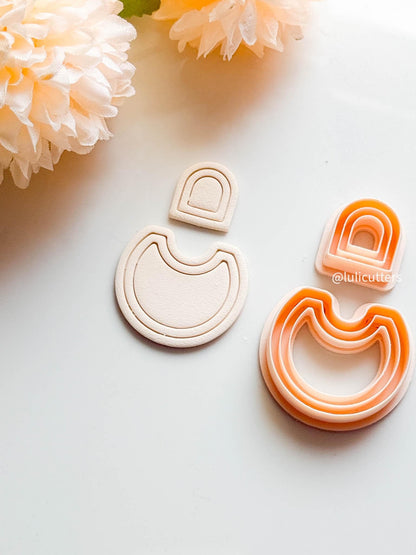 Striped Arch Clay Earring Cutter: Polymer Clay Jewelry Tool