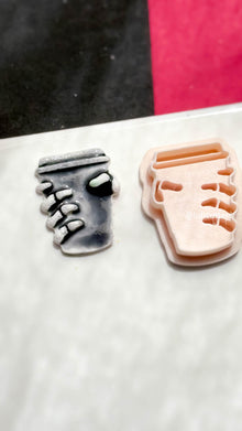 Skeleton Hand Coffee Cup Clay Cutter Spooky Halloween Earring Tool