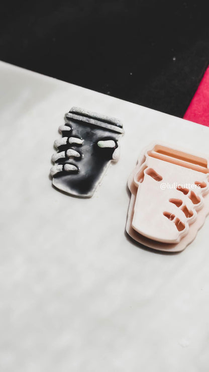 Skeleton Hand Coffee Cup Clay Cutter Spooky Halloween Earring Tool