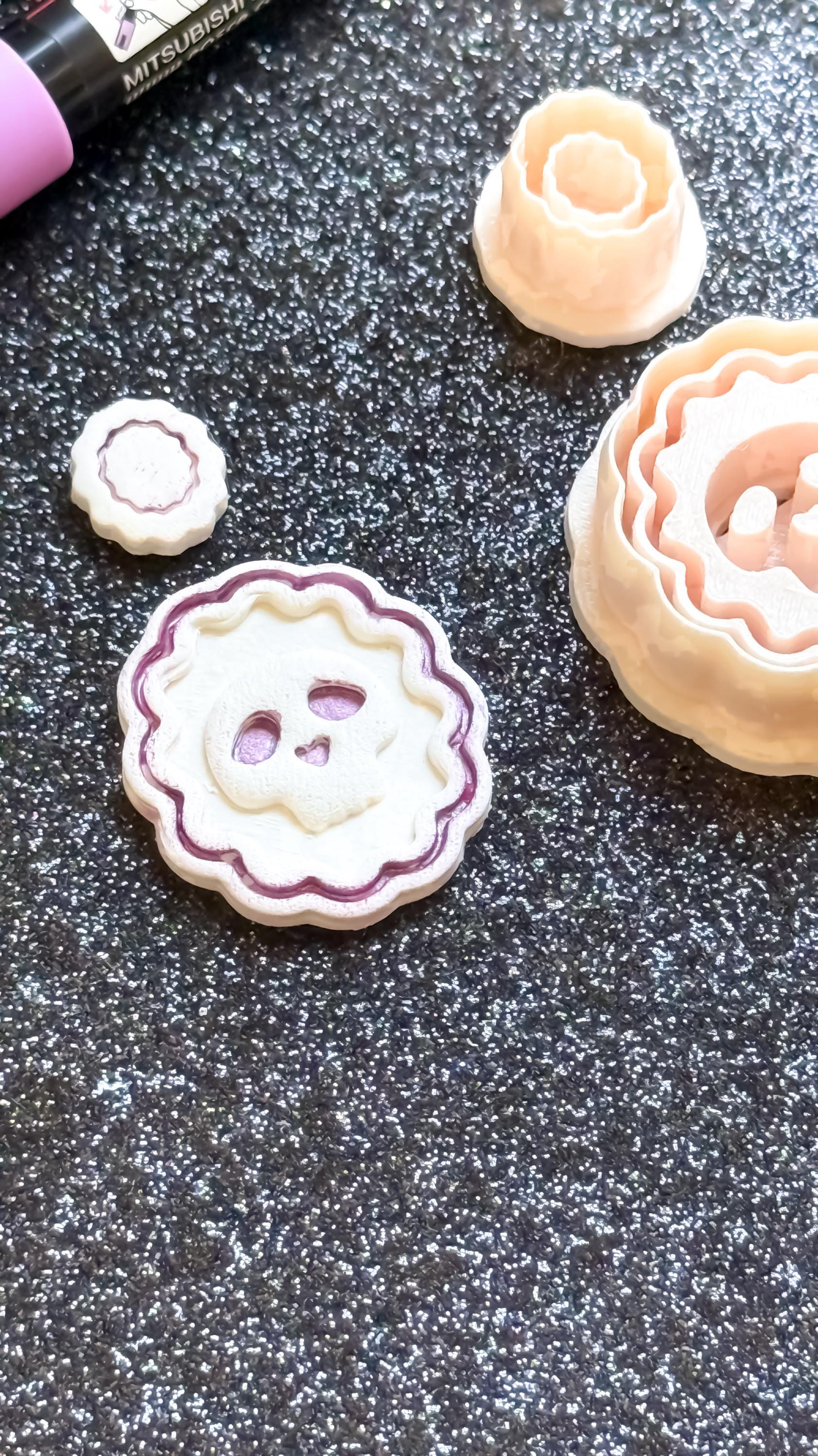 Skull Cameo Clay Cutter Set: Halloween Gothic Dangle Earring Molds