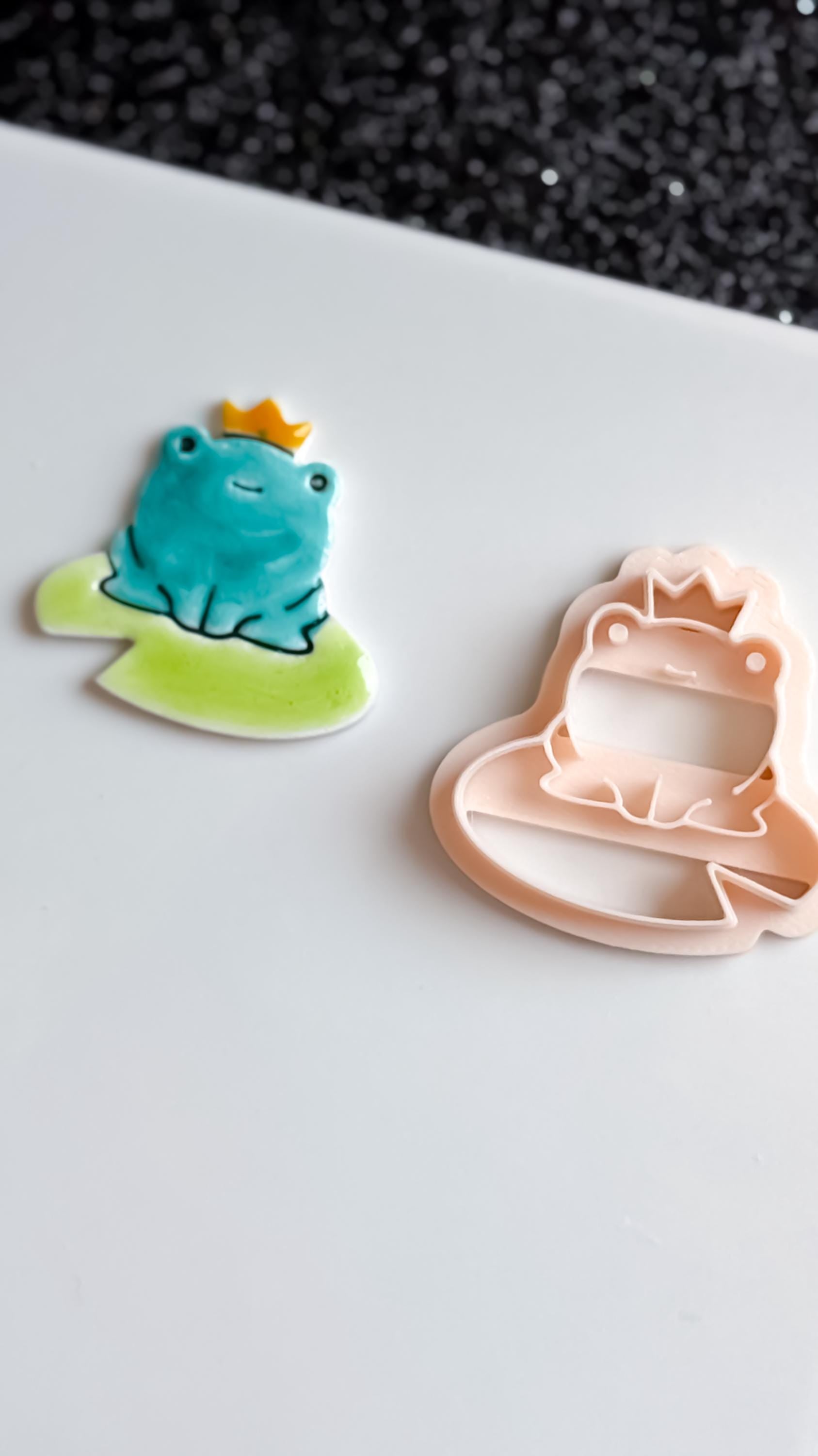 Frog Prince Polymer Clay Cutter: Fairy Tale Earrings, 5 Sizes