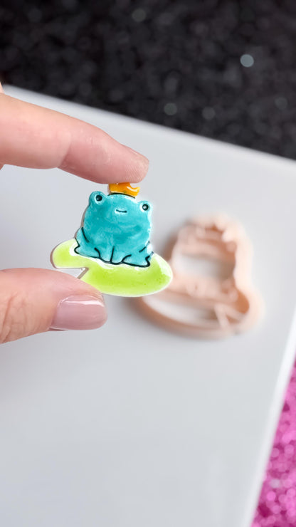 Frog Prince Polymer Clay Cutter: Fairy Tale Earrings, 5 Sizes