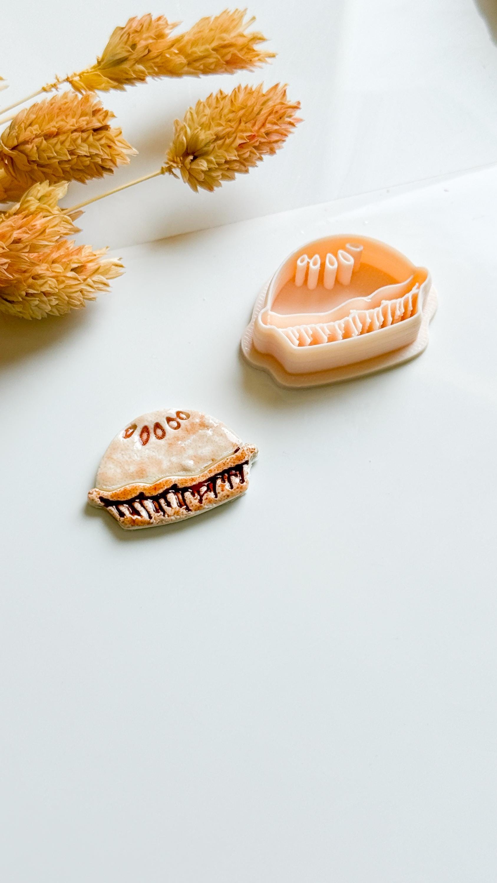 Mini Pie Polymer Clay Cutter Set: Autumn Earrings, Charms, Studs