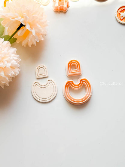 Striped Arch Clay Earring Cutter: Polymer Clay Jewelry Tool