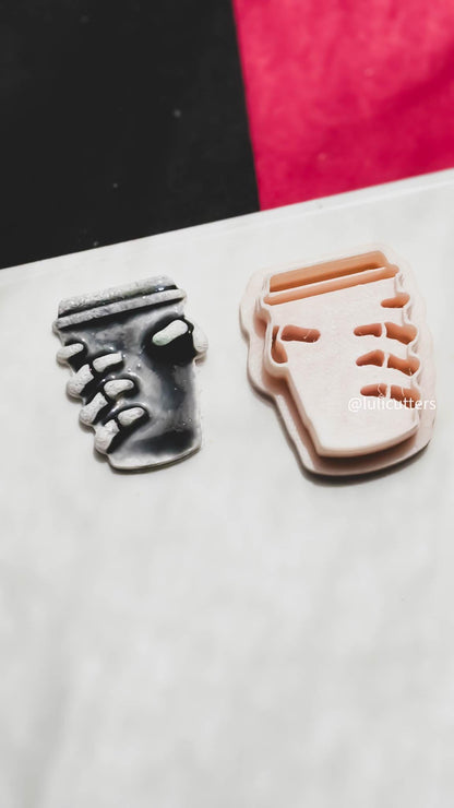 Skeleton Hand Coffee Cup Clay Cutter Spooky Halloween Earring Tool