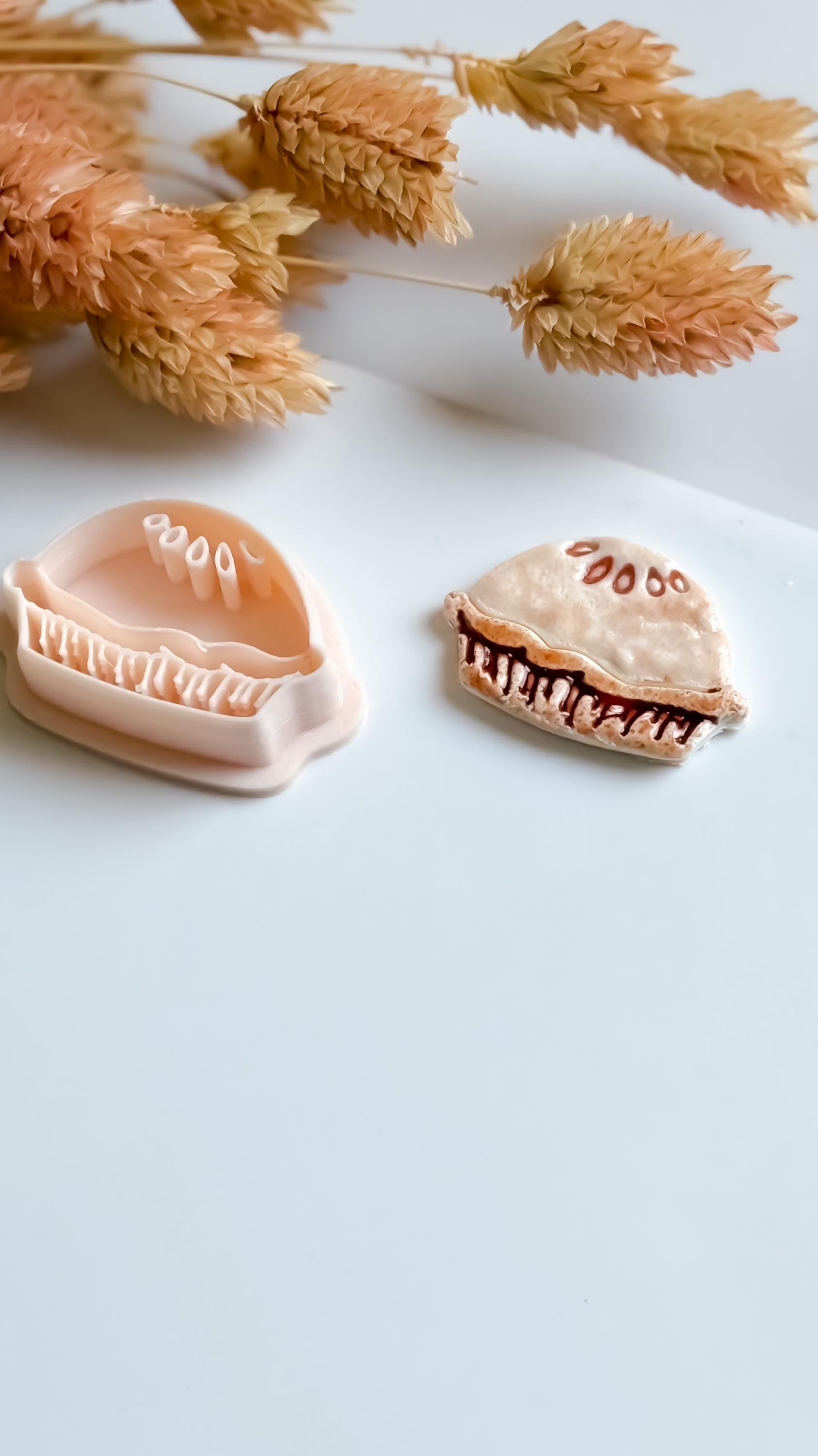 Mini Pie Polymer Clay Cutter Set: Autumn Earrings, Charms, Studs
