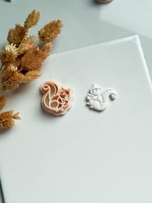 Squirrel Clay Cutter: Acorn Holding Mold for Polymer Clay Jewelry