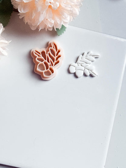Oak & Acorn Clay Cutter, Fall Jewelry Mold