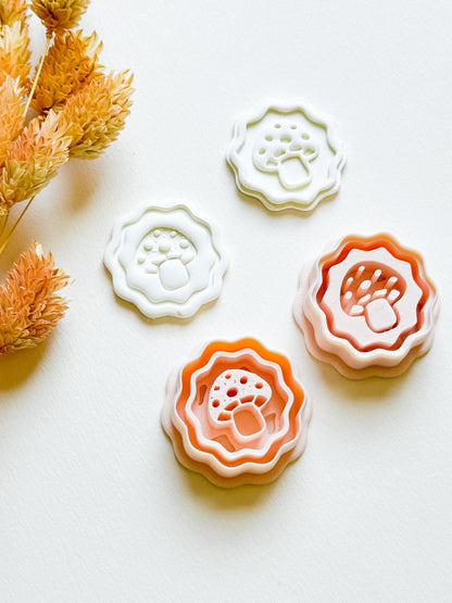 Mushroom Cameo Clay Cutter Set: Cottagecore Toadstool Jewelry Designs
