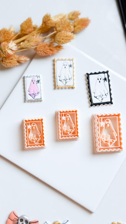 Ghost Stamp Cutter: Halloween Polymer Clay Mold - Spooky Earrings, Charms
