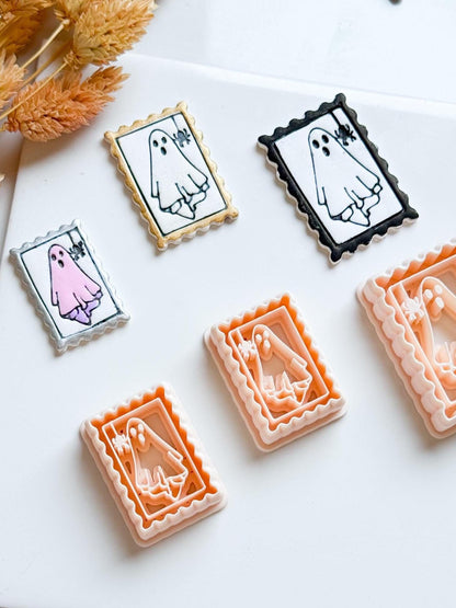 Ghost Stamp Cutter: Halloween Polymer Clay Mold - Spooky Earrings, Charms