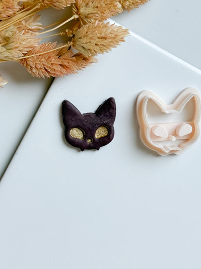 Vampire Cat Bat Polymer Clay Cutter: Halloween Earring Mold