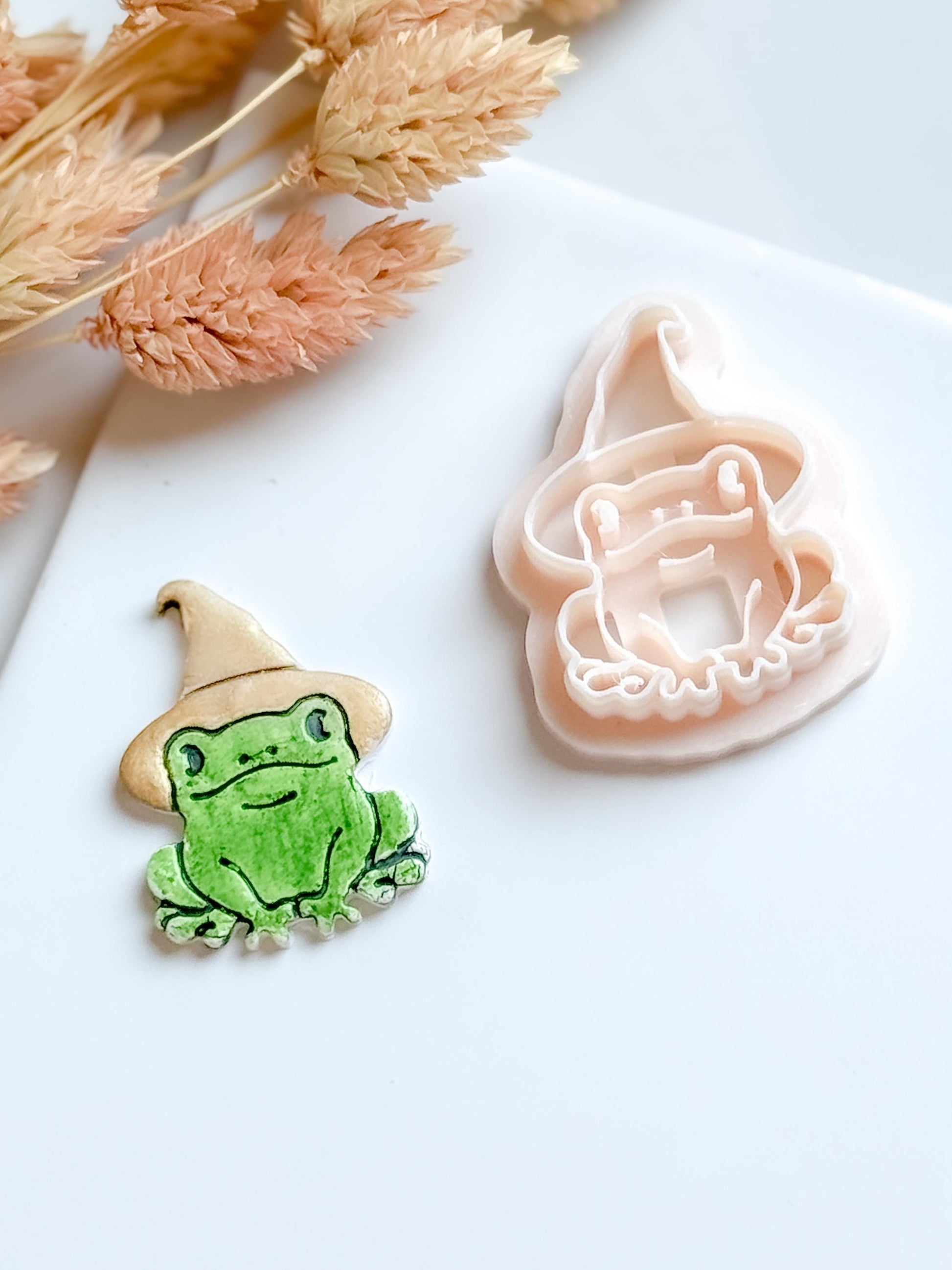 Witch Hat Frog Polymer Clay Cutter: Halloween Earring Mold