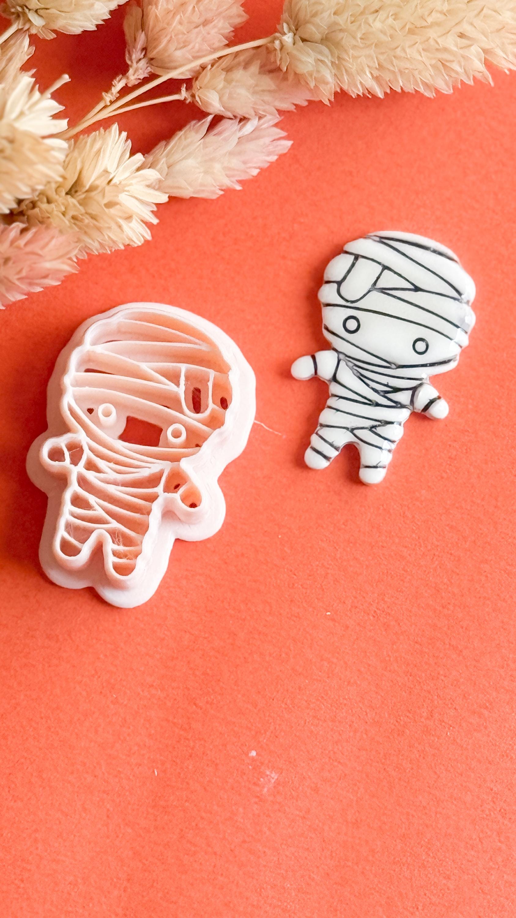Chibi Mummy Clay Cutter, Halloween Jewelry Making