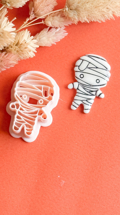 Chibi Mummy Clay Cutter, Halloween Jewelry Making