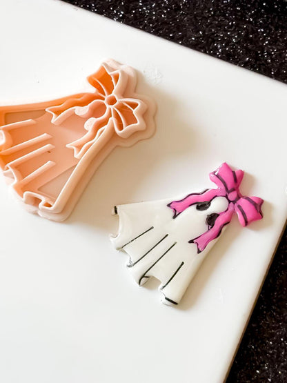 Ghost with Bow Clay Cutter: Halloween Jewelry Making