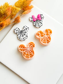 Spiderweb Mouse Head Clay Cutters: Halloween Jewelry Making