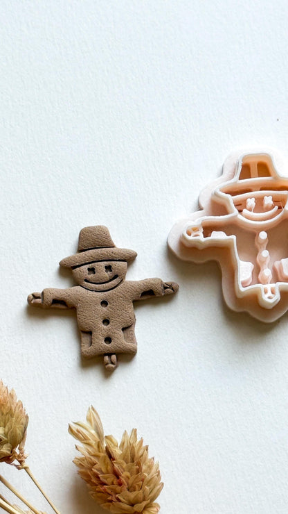 Scarecrow Polymer Clay Cutter: Autumn Harvest Earrings, Thanksgiving Jewelry