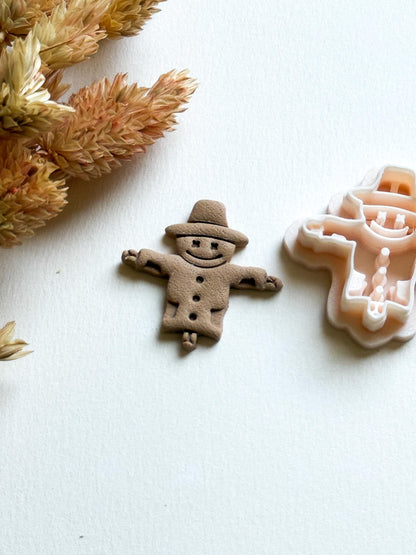 Scarecrow Polymer Clay Cutter: Autumn Harvest Earrings, Thanksgiving Jewelry