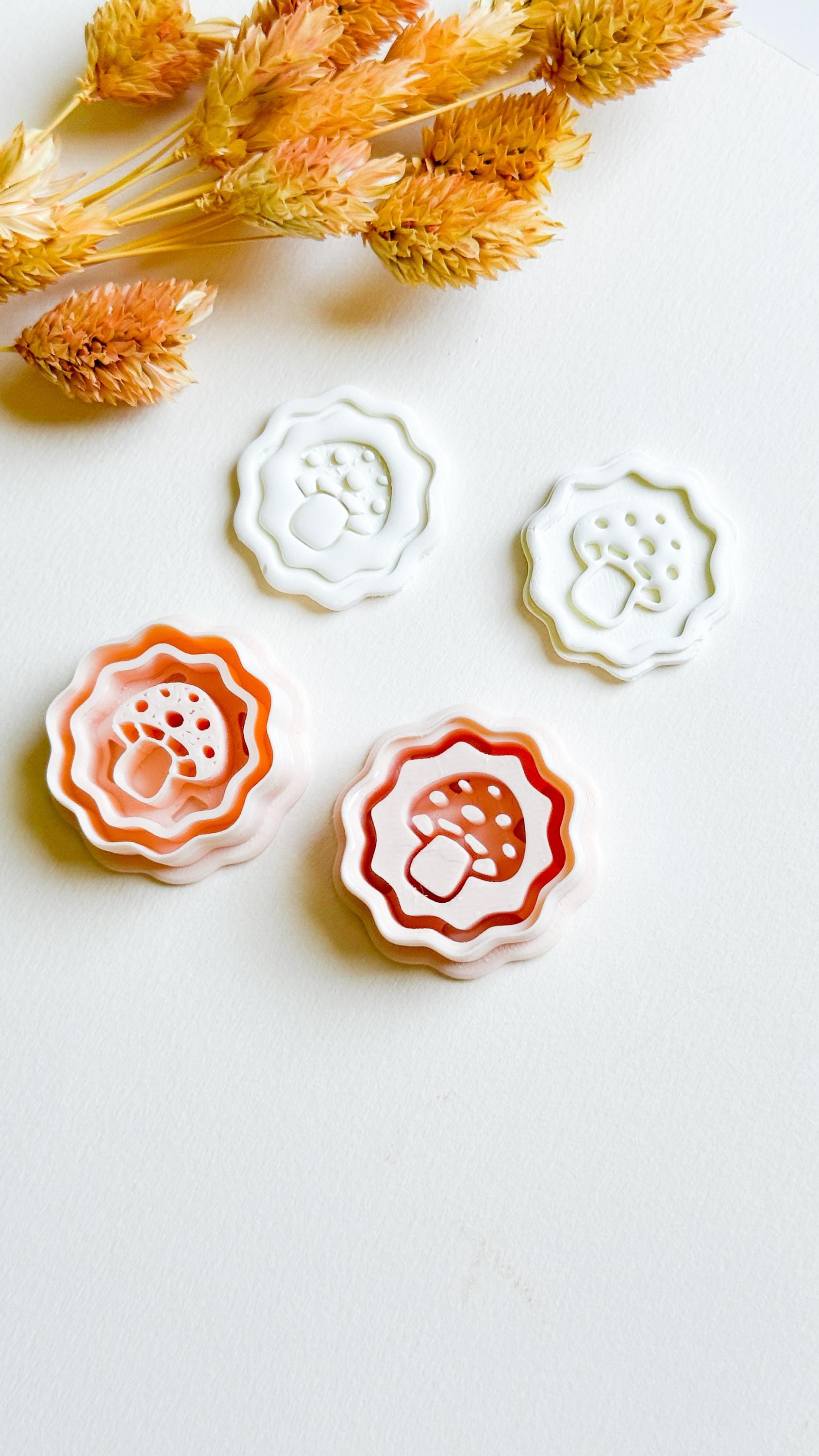 Mushroom Cameo Clay Cutter Set: Cottagecore Toadstool Jewelry Designs