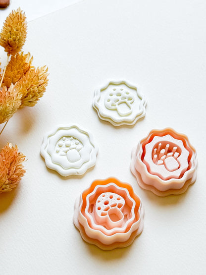 Mushroom Cameo Clay Cutter Set: Cottagecore Toadstool Jewelry Designs