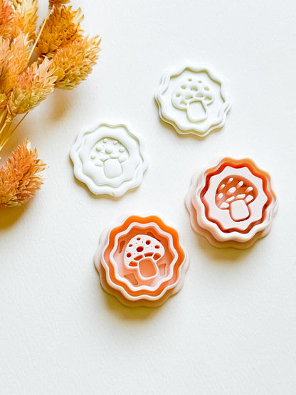 Mushroom Cameo Clay Cutter Set: Cottagecore Toadstool Jewelry Designs