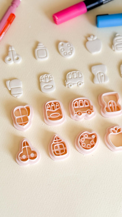 Back to School Clay Cutters: Polymer Clay Earring Making Tools