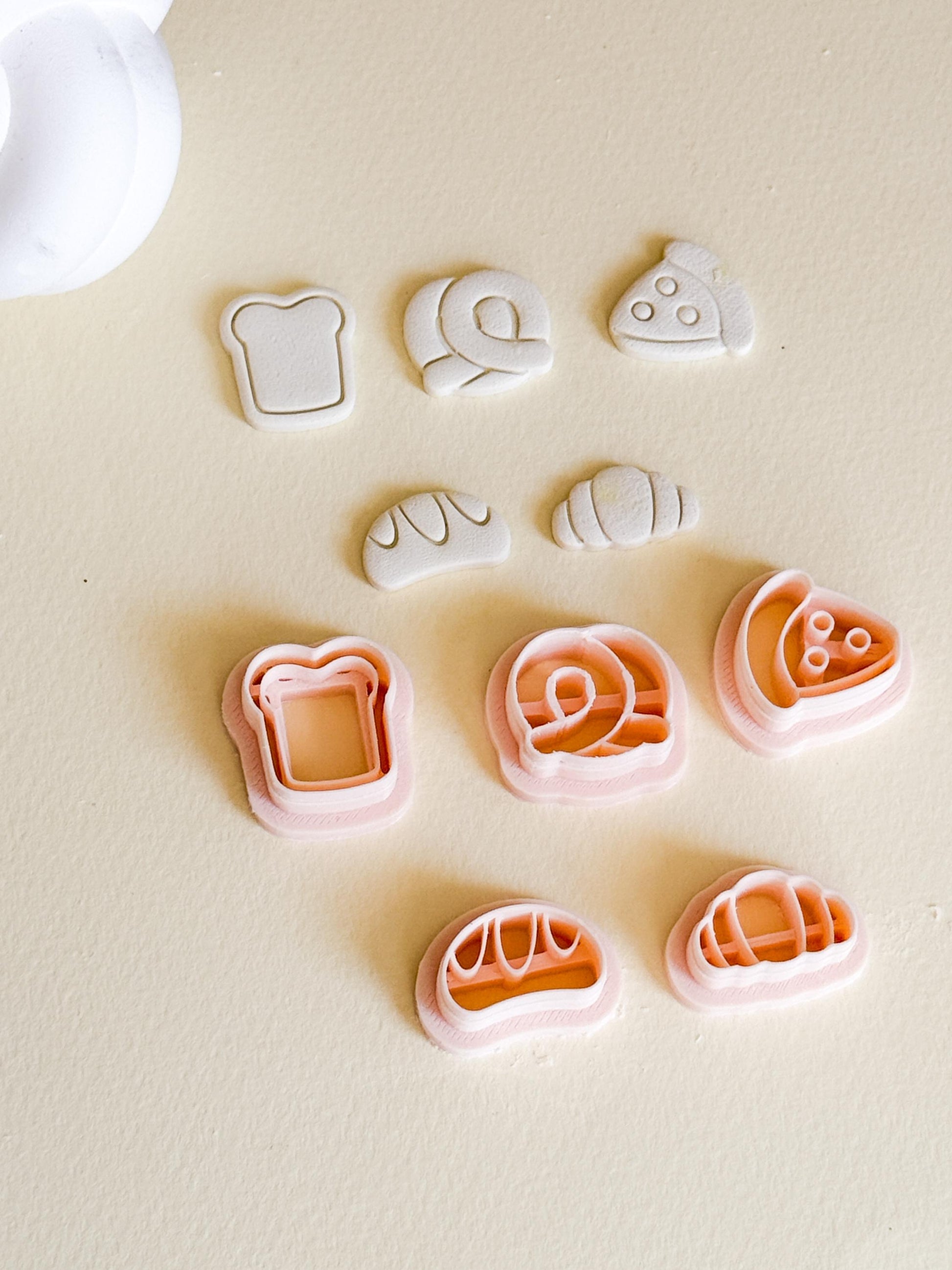 Bakery Bites Clay Cutter Set: Miniature Food Jewelry Molds