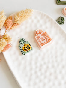 Halloween Polymer Clay Cutter: Pumpkin Trick or Treat Bag - Spooky Jewelry