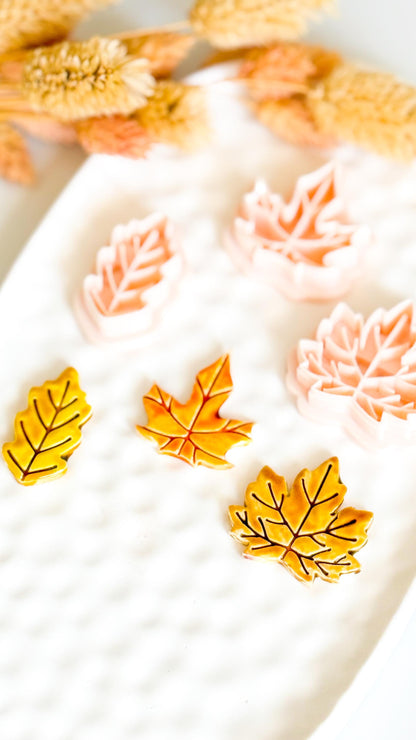Autumn Leaf Clay Cutters: Oak & Maple Polymer Clay Jewelry