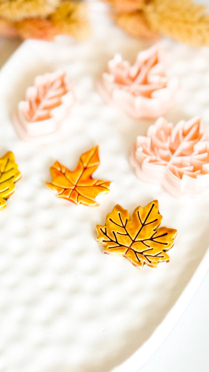 Autumn Leaf Clay Cutters: Oak & Maple Polymer Clay Jewelry