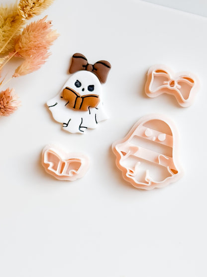Kawaii Ghost Girl Cutter Set: Polymer Clay Halloween Jewelry Mold