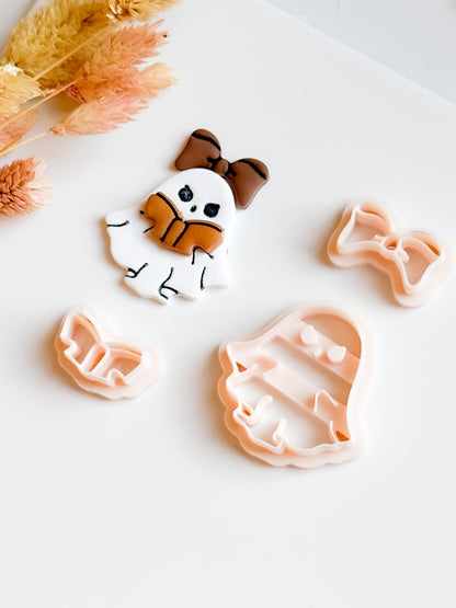 Kawaii Ghost Girl Cutter Set: Polymer Clay Halloween Jewelry Mold