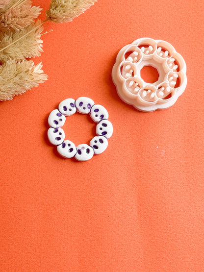 Skull Wreath Clay Cutter: Halloween Jewelry Making Tool