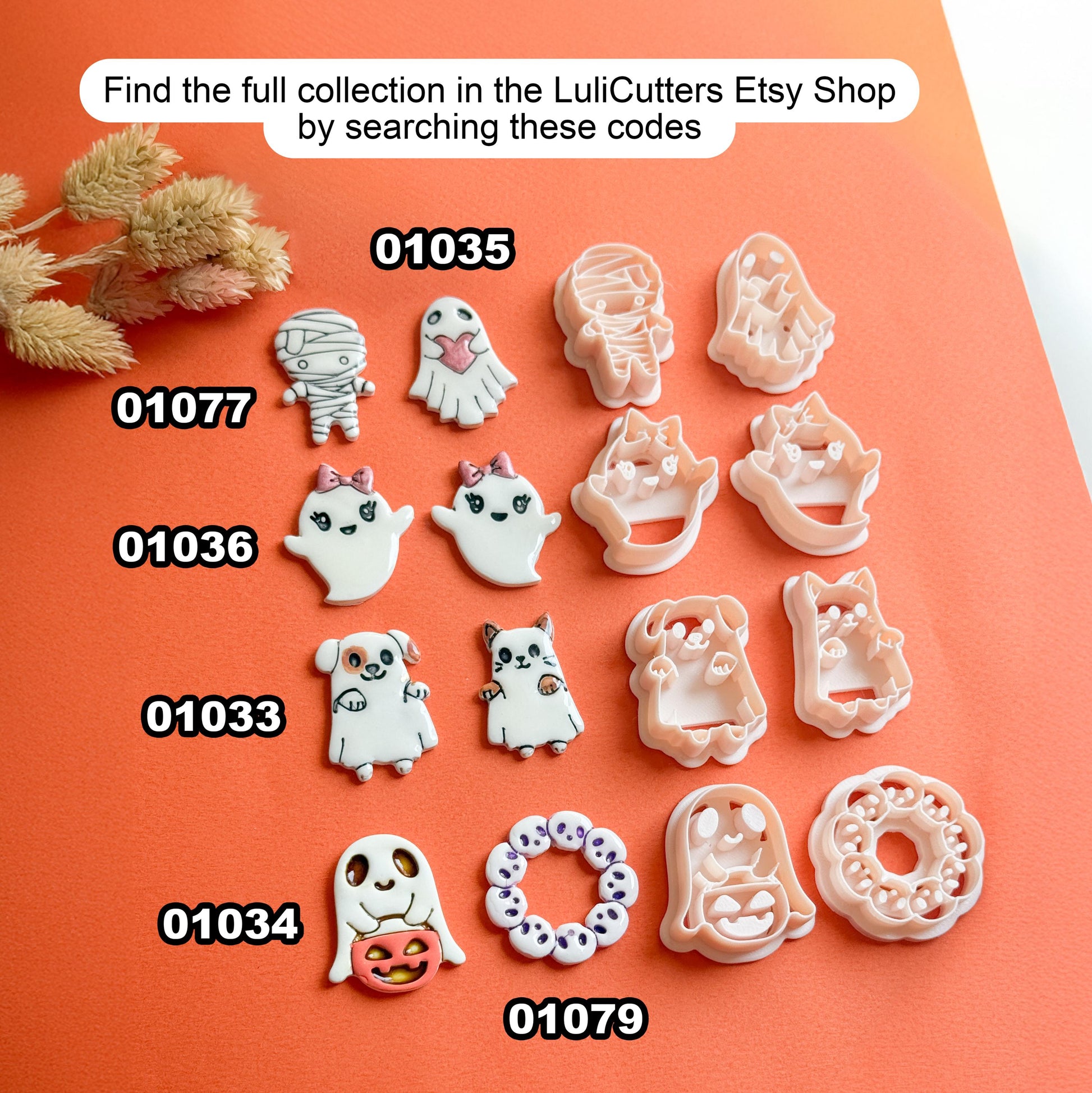 Halloween Ghost Cutter: Polymer Clay Mold for Earrings