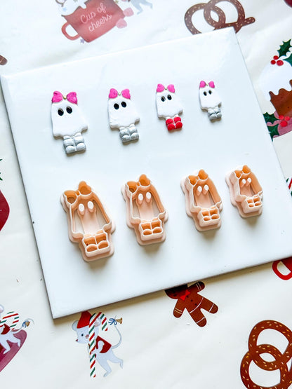 Bow Ghost Polymer Clay Cutter: Halloween Jewelry Supplies