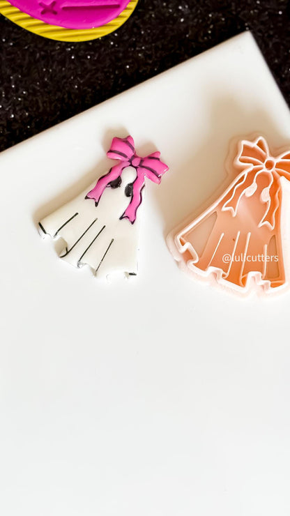 Ghost with Bow Clay Cutter: Halloween Jewelry Making