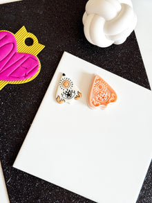 Ouija Planchette Clay Cutter: Sun, Moon & Star Imprint - Celestial Jewelry Tool